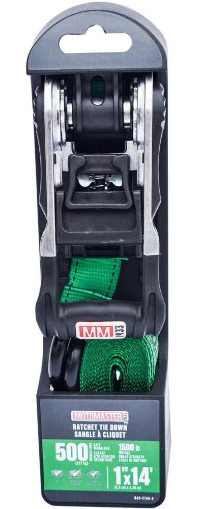 1,500-lb Ratchet Tie Down Straps, with Padded Handle, 1-in x 14-ft R2G1 - product image 3