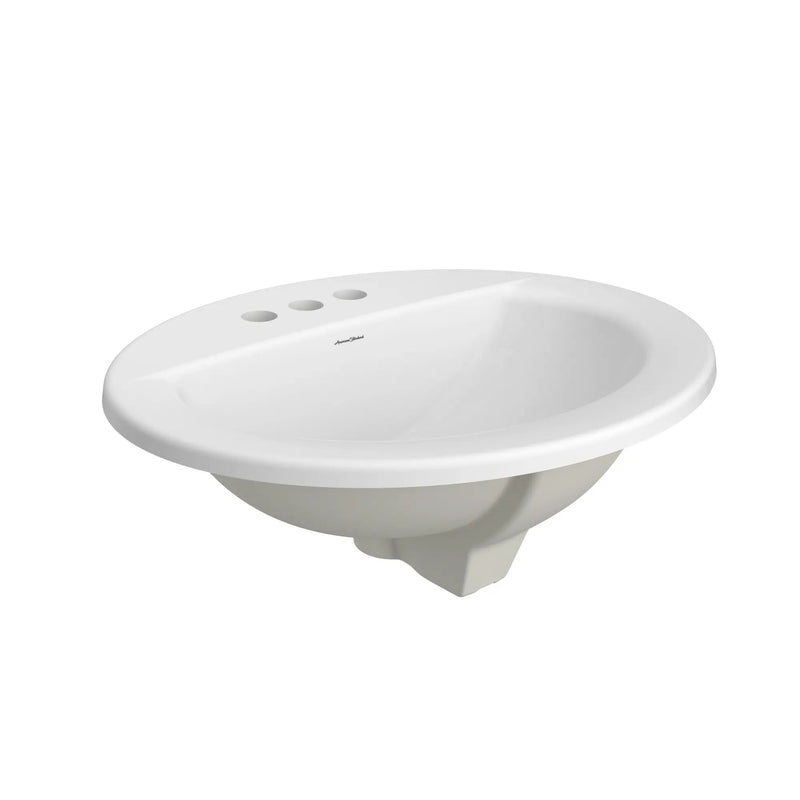 Colony Oval 4-in Center Drop-In Bathroom Sink/Basin, White 20.5x17.5-in C1Y6
