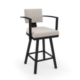 Akers Swivel Bar Stool with Padded Backrest, Multiple Colours, 30-in Y0R2 - product image 1