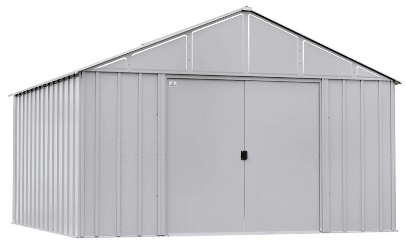 Classic 12x12-ft Flute Grey Steel Storage Shed U9R0