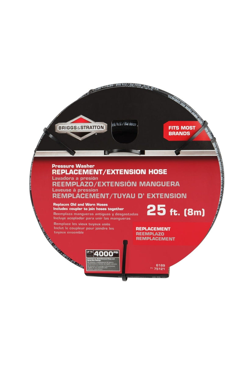 & Stratton Replacement/Extension Hose, Compatible with 4000 PSI Gas Pressure Washer, 25-ft U2W9