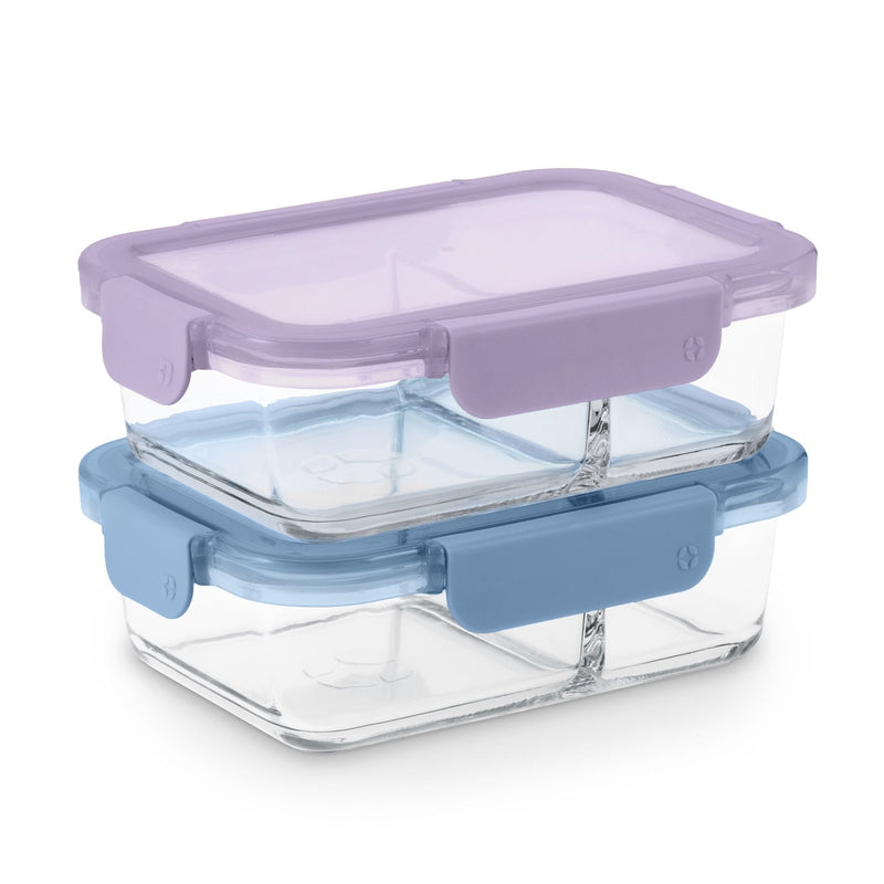 Colour-lock Divided Meal Prep, 3.4 Cup, 2-pk S8O7
