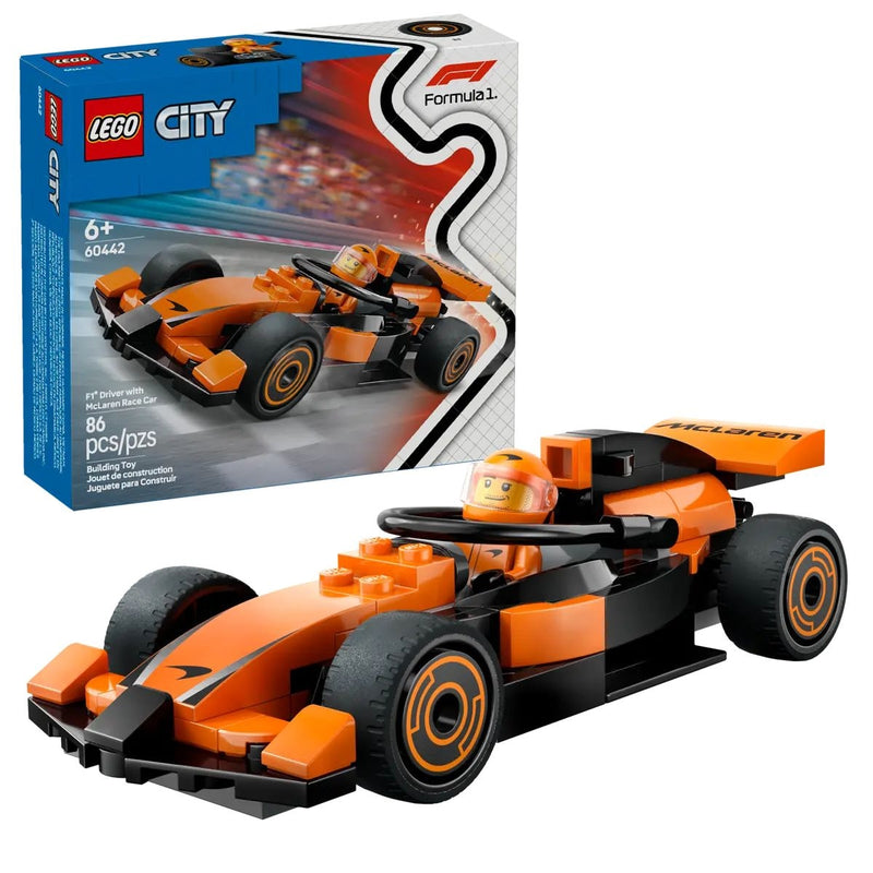 City 60442 F1 Driver with McLaren Race Car, 86-pc H3L4