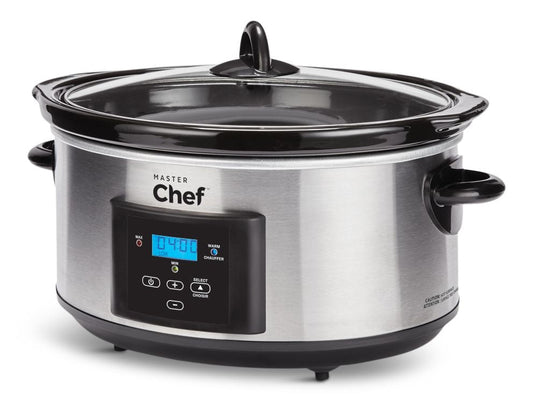 Digital Programmable Slow Cooker, Stainless Steel, 6qt N9A0 - product image 1