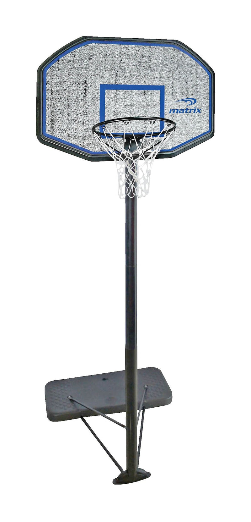 Portable Adjustable Basketball Backboard, Hoop & Net System, 44-in X7E9