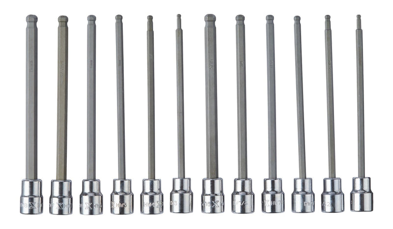 Long-Arm Ball End Bit Socket Set, 3/8-in, 12-pc N2E1