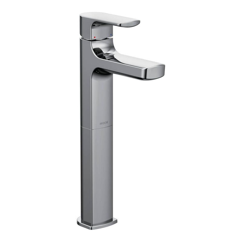 Rizon Single Handle High Arc Vessel Single Hole Bathroom Sink Faucet, WaterSense Certified, Chrome W5V7