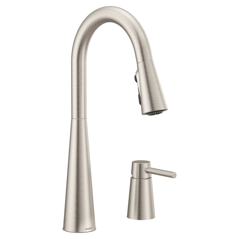 Single Handle High Arc Kitchen Faucet with In-Deck Handle, Stainless Steel J2H7