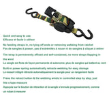 1,200-lb Retractable Camo Ratchet Tie Down Straps, 1-in x 10-ft, 2-pk J5L5 - product image 4