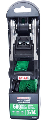 1,500-lb Ratchet Tie Down Straps, with Padded Handle, 1-in x 14-ft R2G1 - product image 3