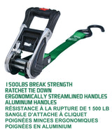 1,500-lb Ratchet Tie Down Straps, with Padded Handle, 1-in x 14-ft R2G1 - product image 6