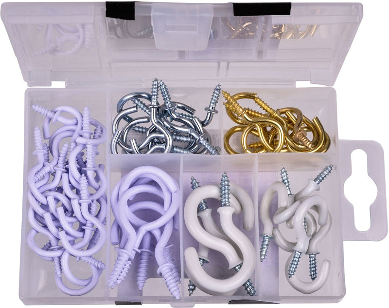 Cup Hooks Set, Assorted, 55-pk X5F4
