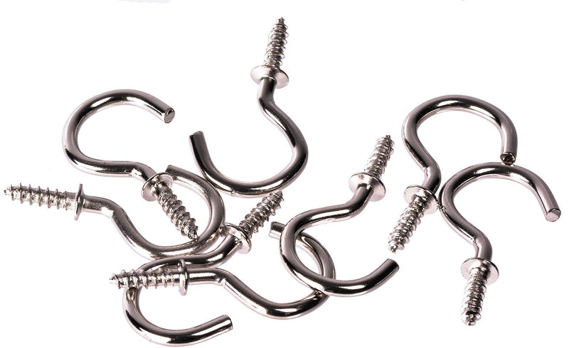 Cup Hooks Set, Nickel, 7/8-in, 40-pk R1U2