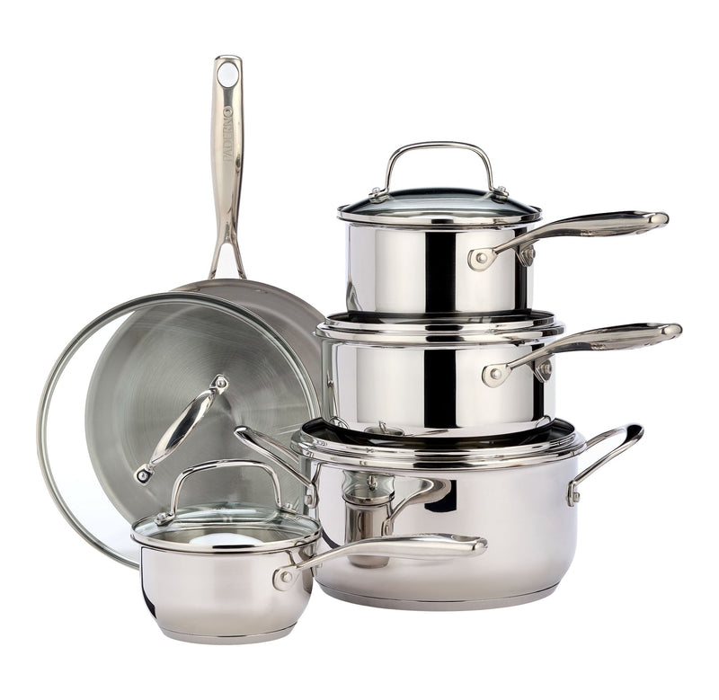 Classic 10 piece Stainless Steel Cookset H0D8