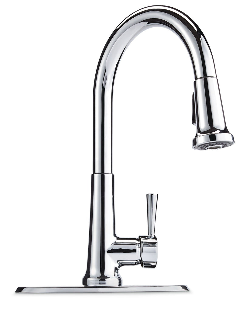 Single-Handle Pull-Down Kitchen Faucet, Chrome Q8L3