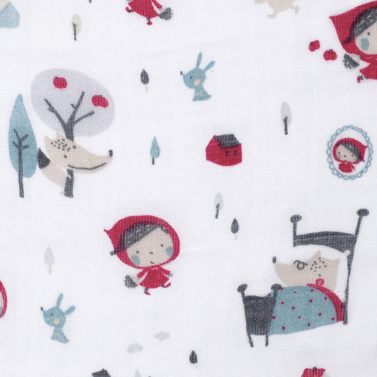 Cotton Muslin Baby Swaddle Blanket, Riding Hood M8C1 - product image 1