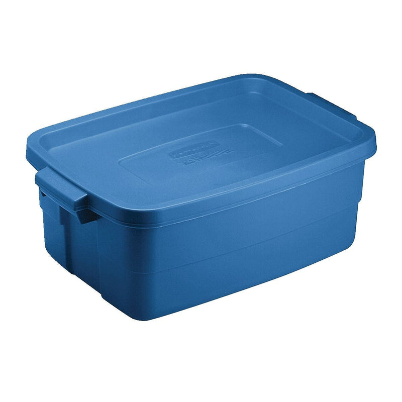 Roughneck Stackable Storage Box with Lid, 11-L, Blue U8C2