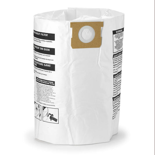 Disposable Paper Dust Collector Filter Bags for Wet/Dry Shop Vacuums, 37-53 L, 3-pk Z0A3 - product image 1