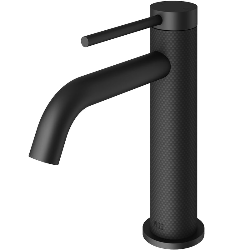 Madison Single Handle Single Hole cFiber Bathroom Sink Faucet, Matte Black V5M4