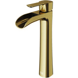 Niko Single Handle Single-Hole Bathroom Vessel Faucet in Matte Brushed Gold H7X1 - product image 2